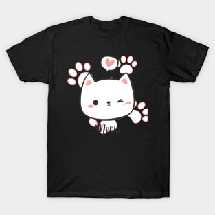 Show some love to your cat with a good meow face T-Shirt